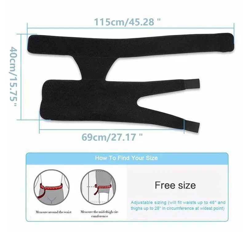 Sciatica Nerve Pain Thigh Compression Brace for Hip Joints Arthritis Groin Wrap Brace Protector Belt Legwarmers Muscle Strains