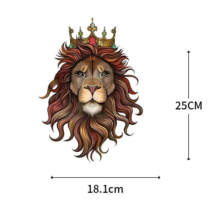 Mighty Lion Heat Transfer T-shirt Printed Stickers Iron On Men\'s Sweatshirt DIY Decoration Ironing Vinyl Transfer Stickers