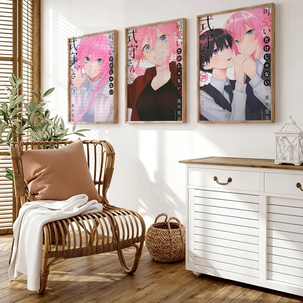 S-Shikimori's Not Just a Cutie Poster Wall Stickers HD Painting Self Adhesive Art Decals for Bedroom Living Room Home Decor