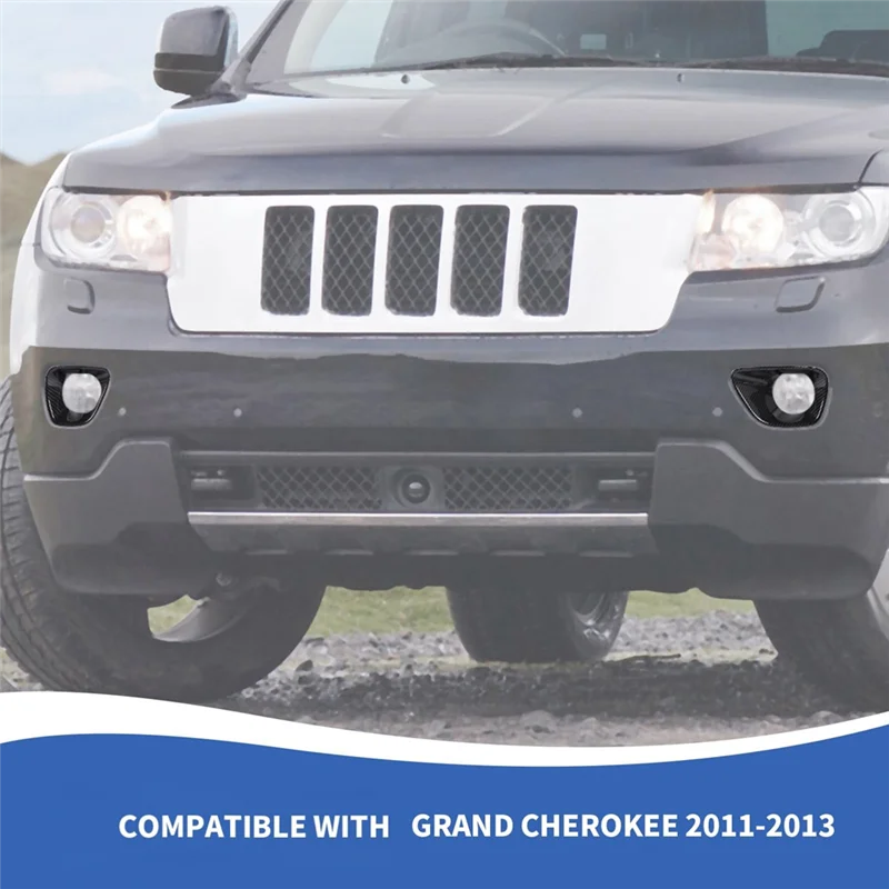 

【Падение цены! !】 рамка накладки на переднюю противотуманную фару для Jeep Grand Cherokee 2011-2013, аксессуары для декора внешней лампы