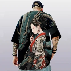 2024 Men's T-Shirt Summer Fashion Anime Character Tee 3D Sexy Beauty Print Street Trend Top Loose Oversized Short Sleeve T Shirt