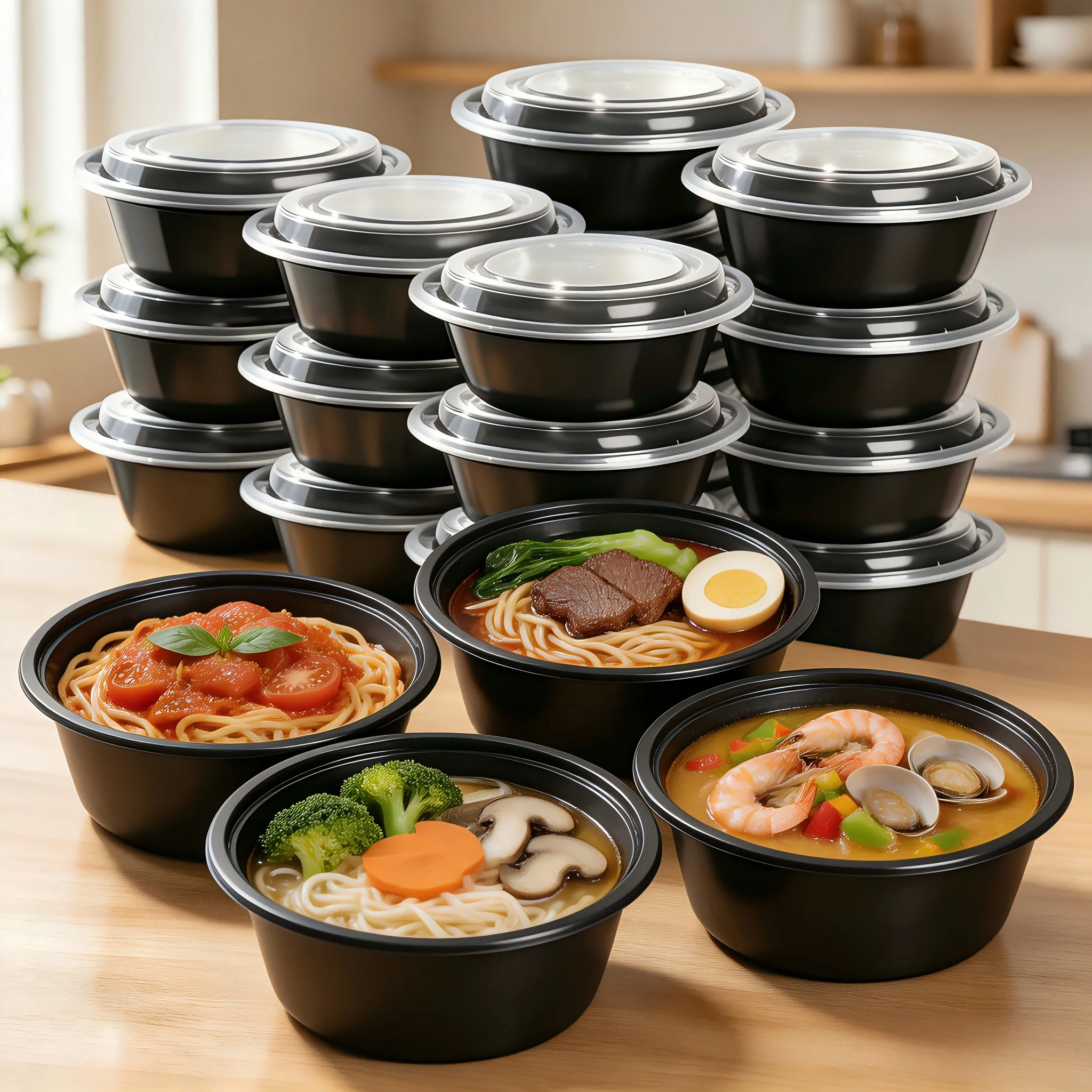 30세트 블랙 PP 재사용 가능 28온스 식사 준비용  - Meal Prep Restaurant 리뷰 및 가격