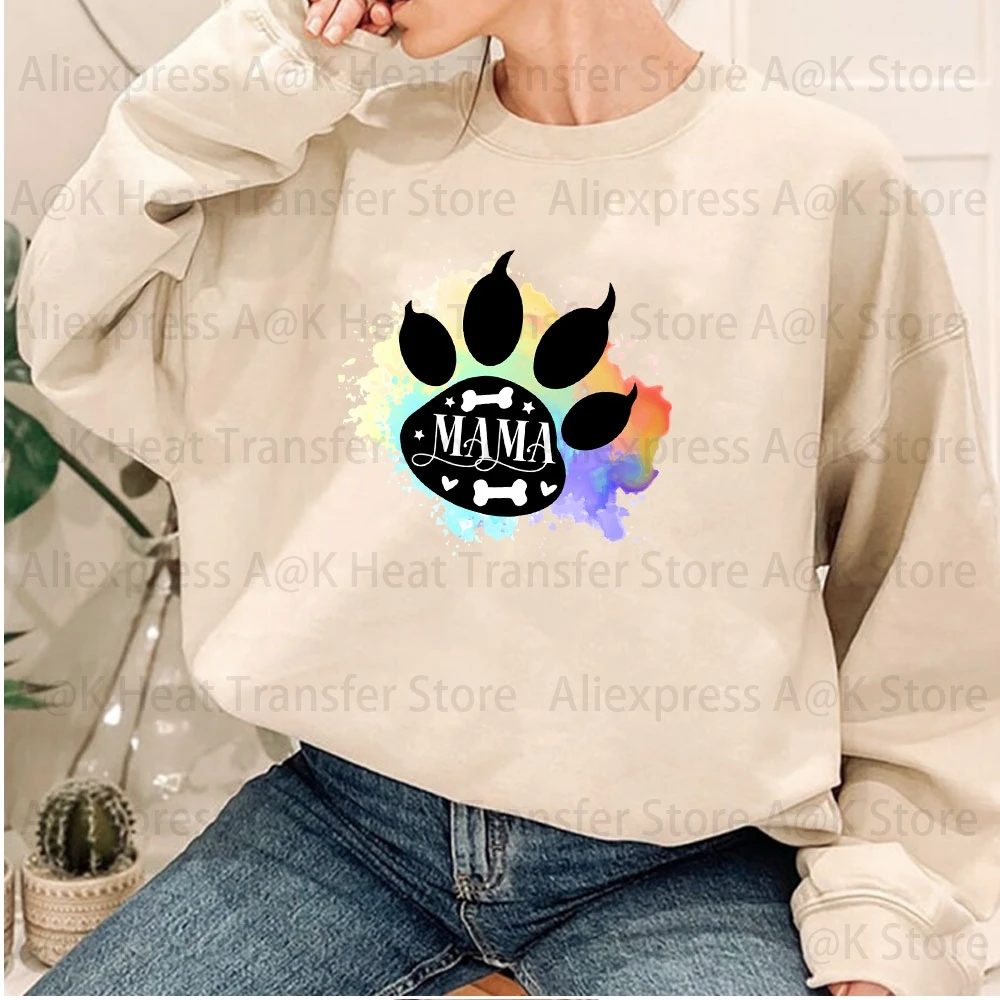 Iron on Patches Thermo Heat Transfer Dogs Paws Quotes Sticker On Clothes DIY PRO ROE Women Iron on Patches Clothing Appliques view 2