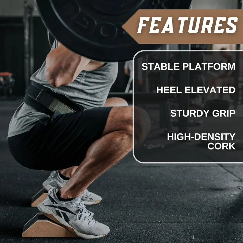 Squat Wedge Block Upgraded Anti-slip Slant Board for Squats Portable Heel Elevated Squat Wedges and Calf Raise Gym Accessories