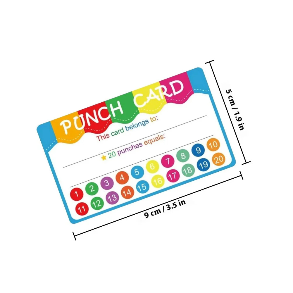 50 stks Beloning Punch Voor Leuke Cartoon Incentive Leermiddelen Klaslokaal Aanmoediging Kaarten Multifunctionele Papier Beloning