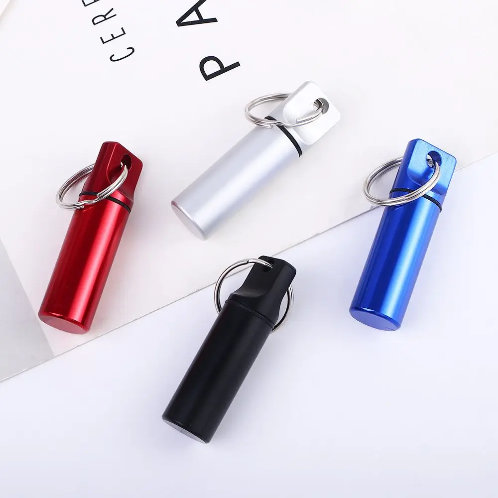 Waterproof Metal Medicine Organizers Multifunctional Aluminum Earplugs Box High Quality Pill Storage Case Keychain