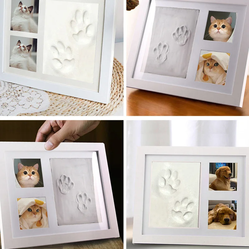 Pet hand and foot print photo frame baby print diy phbaby hand and foot print diy photo frame hollow baby one year old footprint