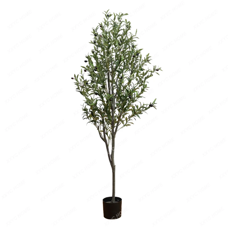 

Artificial Green Plant Olive Tree Wind Large Plant Floor Living Room Decoration Indoor Landscape Fake Trees