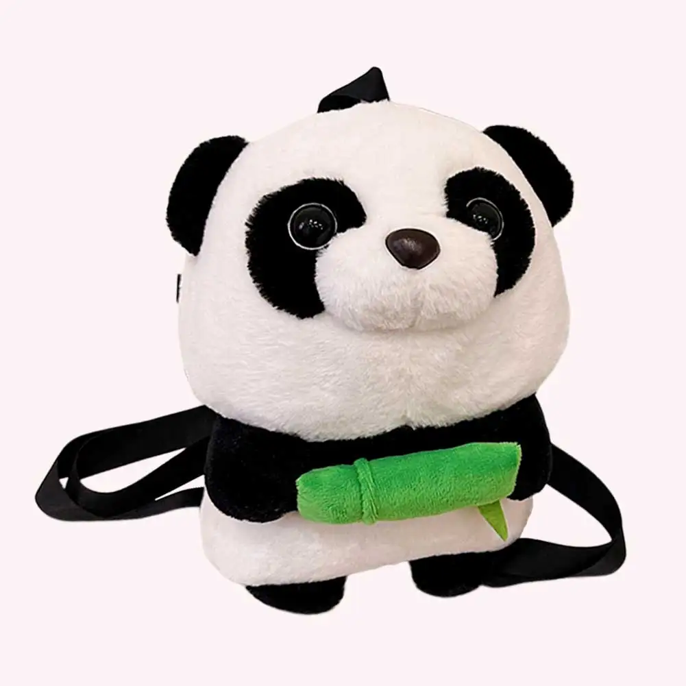 Panda Tier Niedlicher Rucksack Lässiger Plüsch Kindergartenrucksack Mode Einfacher verstellbarer Riemen Kawaii Mädchen Jungen Plüschtasche