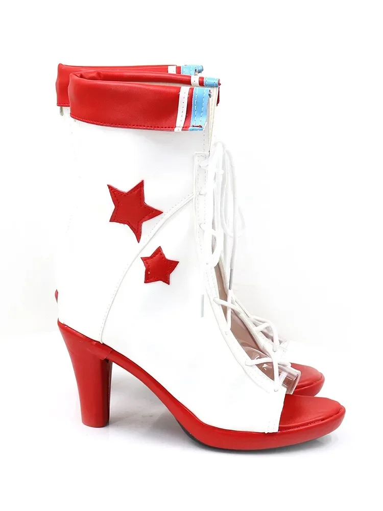 GRAY RAVEN PUNISHING Vera Cosplay Shoes Halloween Carnival Boots Game Cosplay Props White High Heel Sandals Custom Made