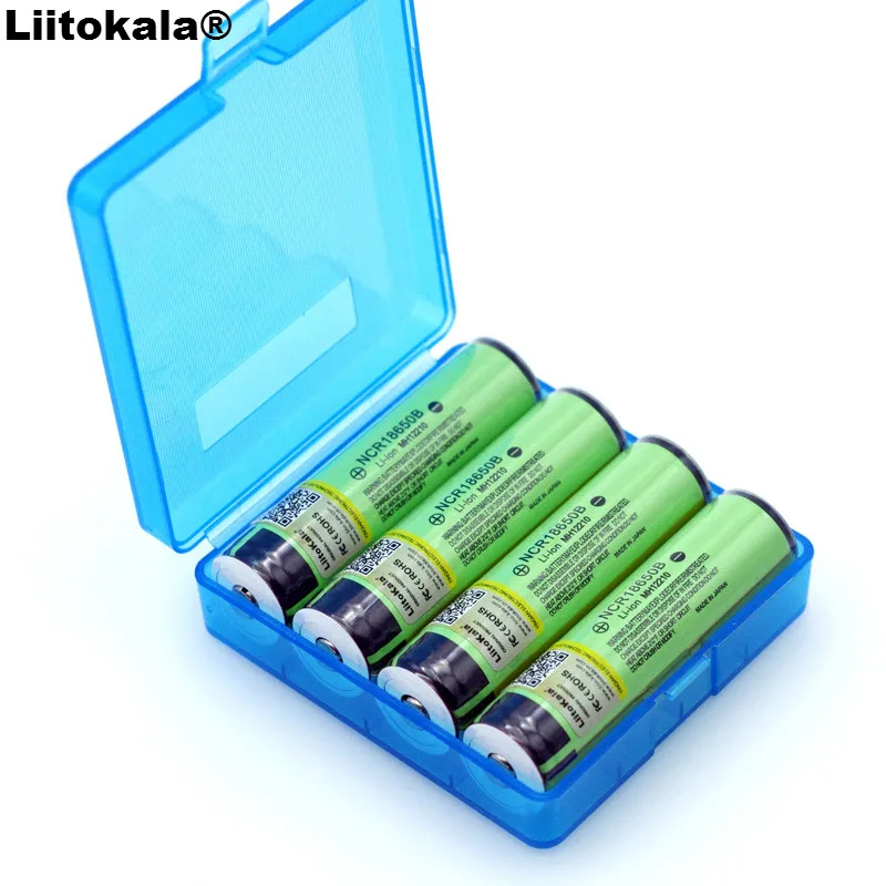 LiitoKala 3.7V 3400mah NCR18650B with PCB Lithium Battery and Lii-MP2 18650 Battery Charger & Power Bank QC3.0 input/output Set