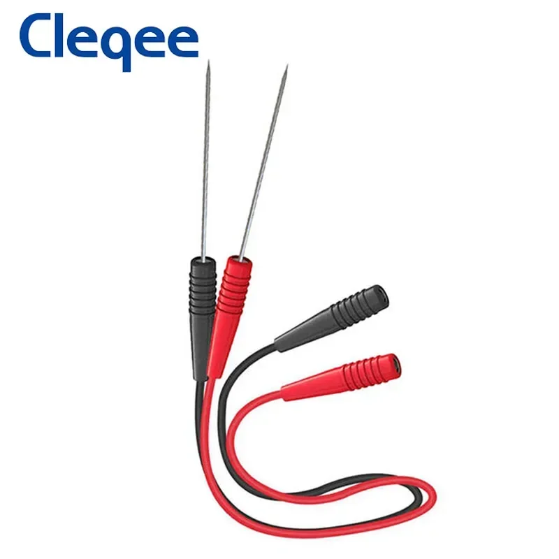 Cleqee P1046 aiguilles de perforation pointues de 0.7mm, fils de perçage avec prise à ressort interne de 2mm pour les tests électroniques