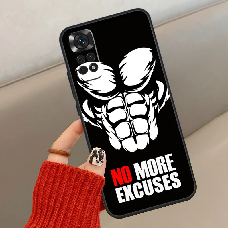 Bodybuilding Gym Fitness Case For Xiaomi Redmi Note 11 12 8 9 10 Pro 8T 9S 10S 11S Redmi 9A 9C 10 10A 10C Cover