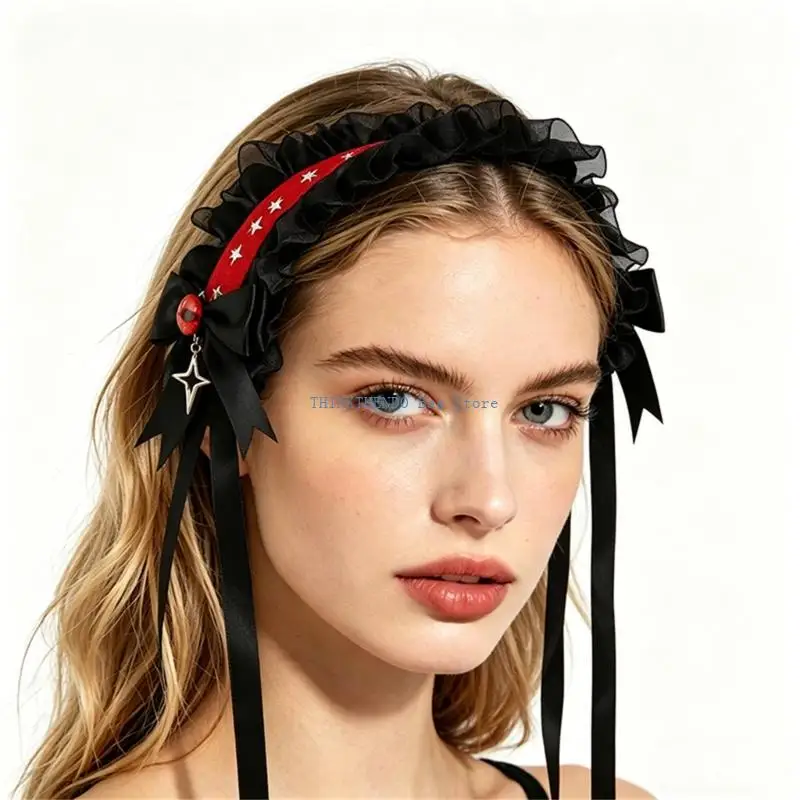 

340D Delicate Hairband Cosplay Headdress Butterfly Knot Decoration For Daily Wear