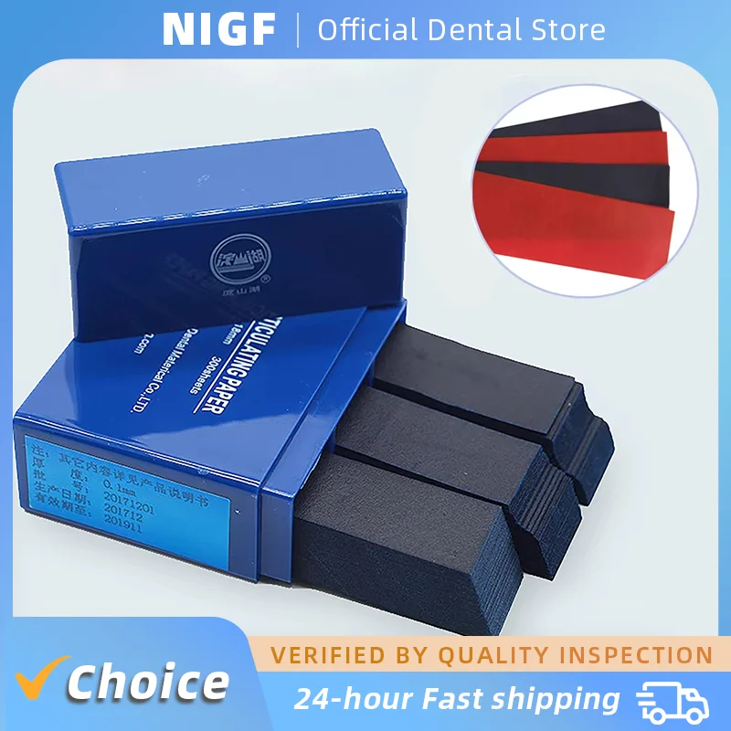 NIGF 300Pcs Occlusive Paper Dental Articulating Orthodontic Strip Paper Teeth Care Whitening Dentist Tools 55 * 18m Dropship