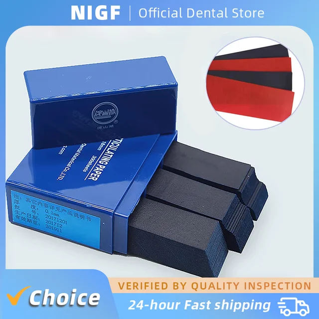 NIGF 300Pcs Occlusive Paper Dental Articulating Orthodontic Strip Paper Teeth Care Whitening Dentist Tools 55 * 18m Dropship