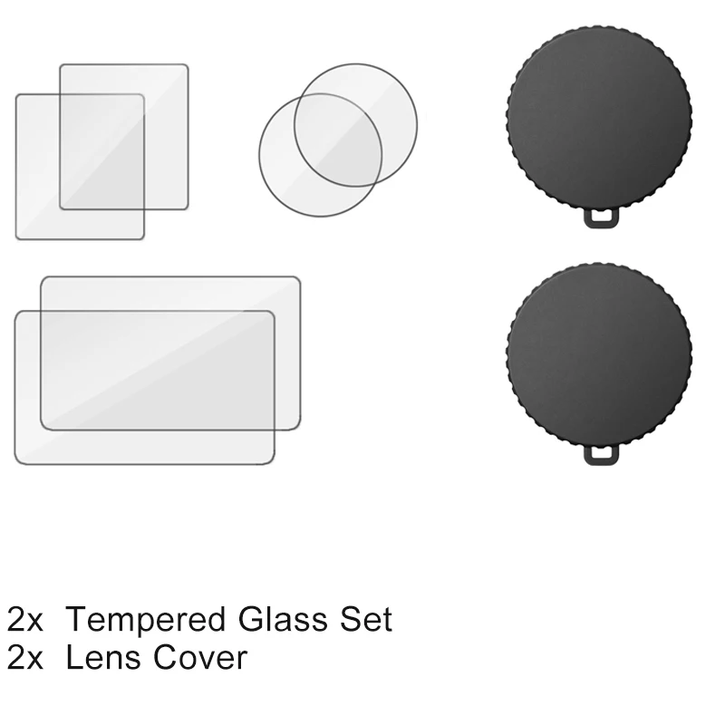 Für DJI Osmo Action 5 Pro 4 3 Screen Protector Gehärtetes Glas Film Objektiv Abdeckung Kappe Tasche Fall für DJI Action 4 5Pro Zubehör