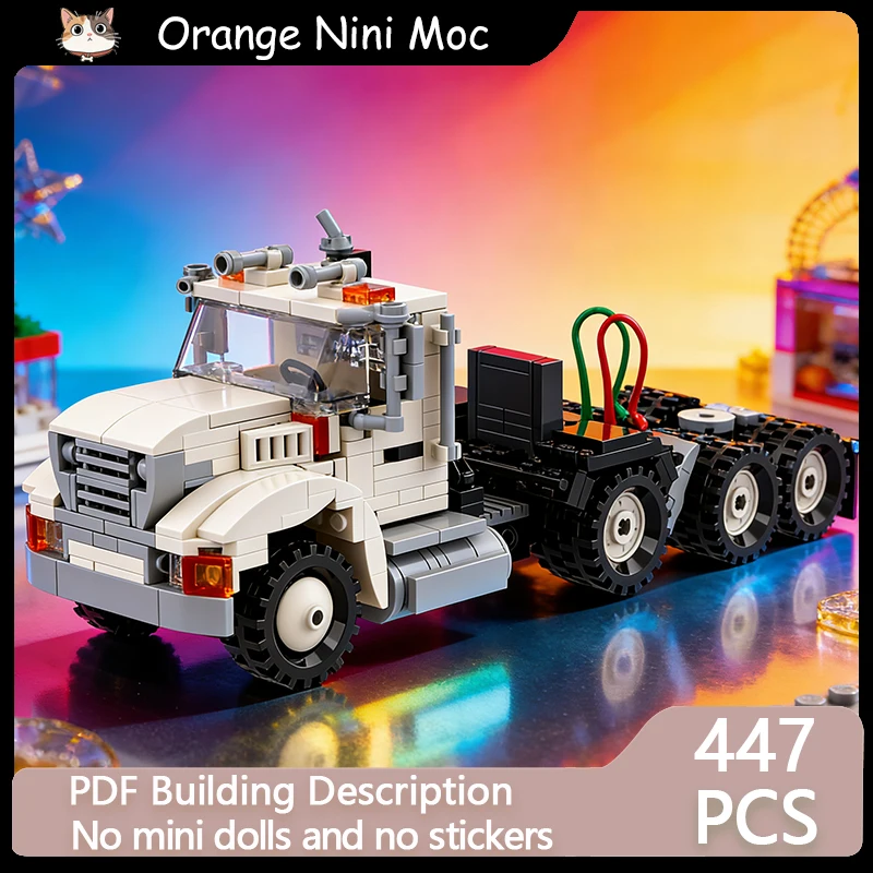 

City Engineering Car Model MOC Building Bricks LT9500 Heavy Semi Cab Modular Technology Gift Holiday Assemble Children Toys Suit