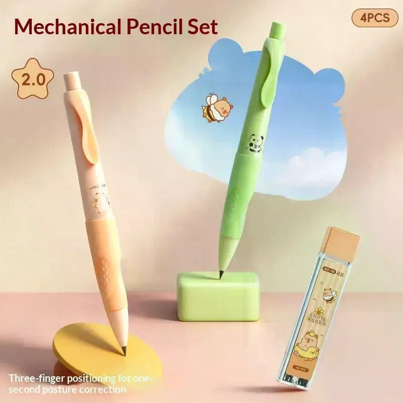 

1Box Cartoon Capybara Mechanical Pencil Suit Cute Cartoon Student School Stationery Pencil Cartoon Office Supplies Gifts