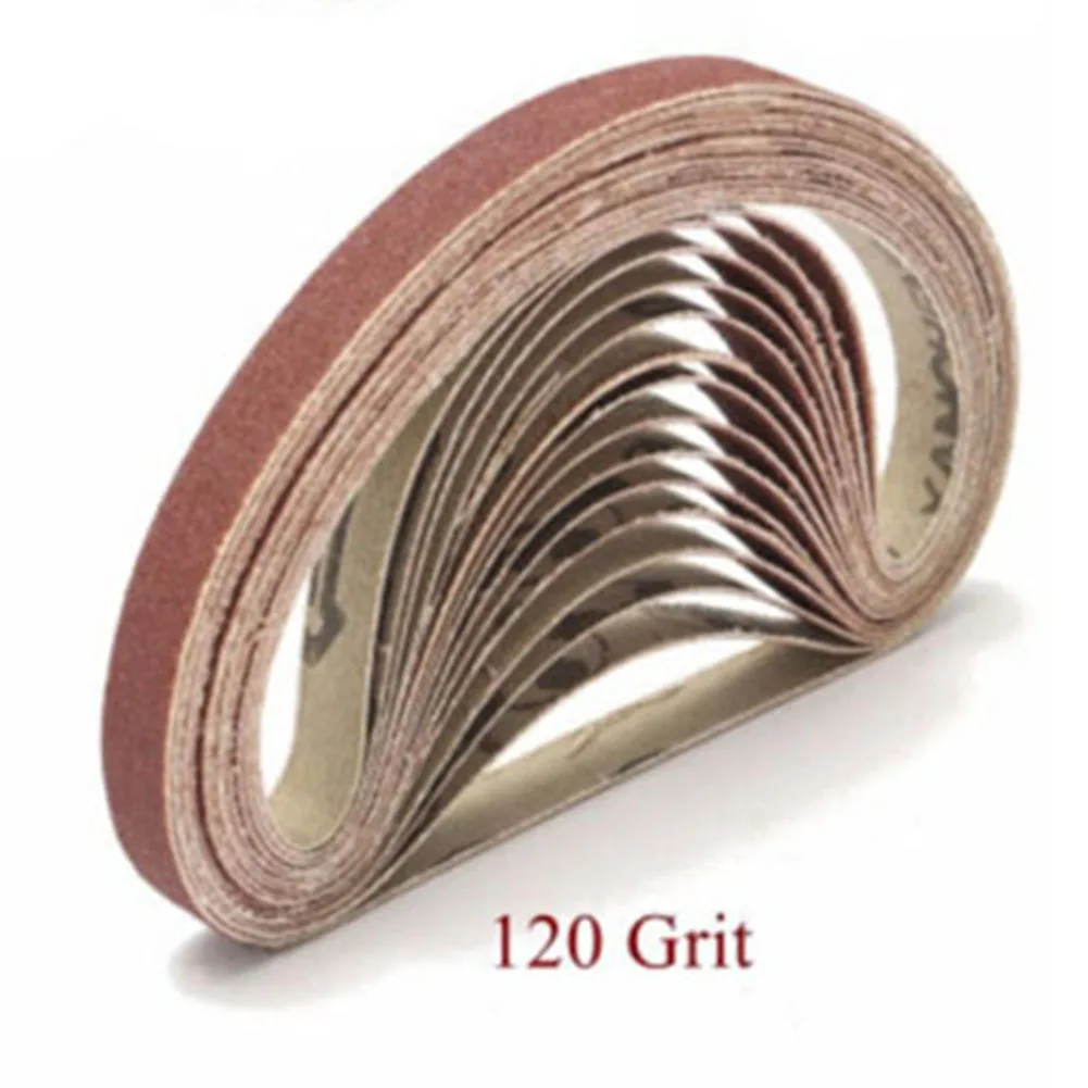 50pcs Sanding Belts Power Suit For File Sander Abrasive 10x330mm Woodworking Metal Burnishing Accessories Aluminium Oxide