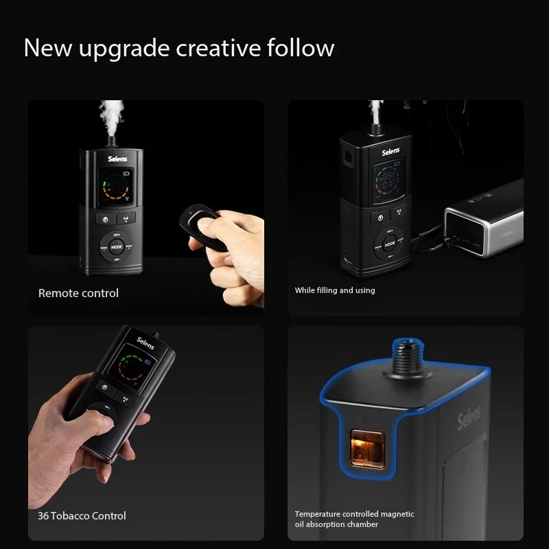 Selens 2 Generation Smoke Handheld Portable Fog Machine,Indoor Portable Smoke Machine For Photography,Party,Christmas,Wedding