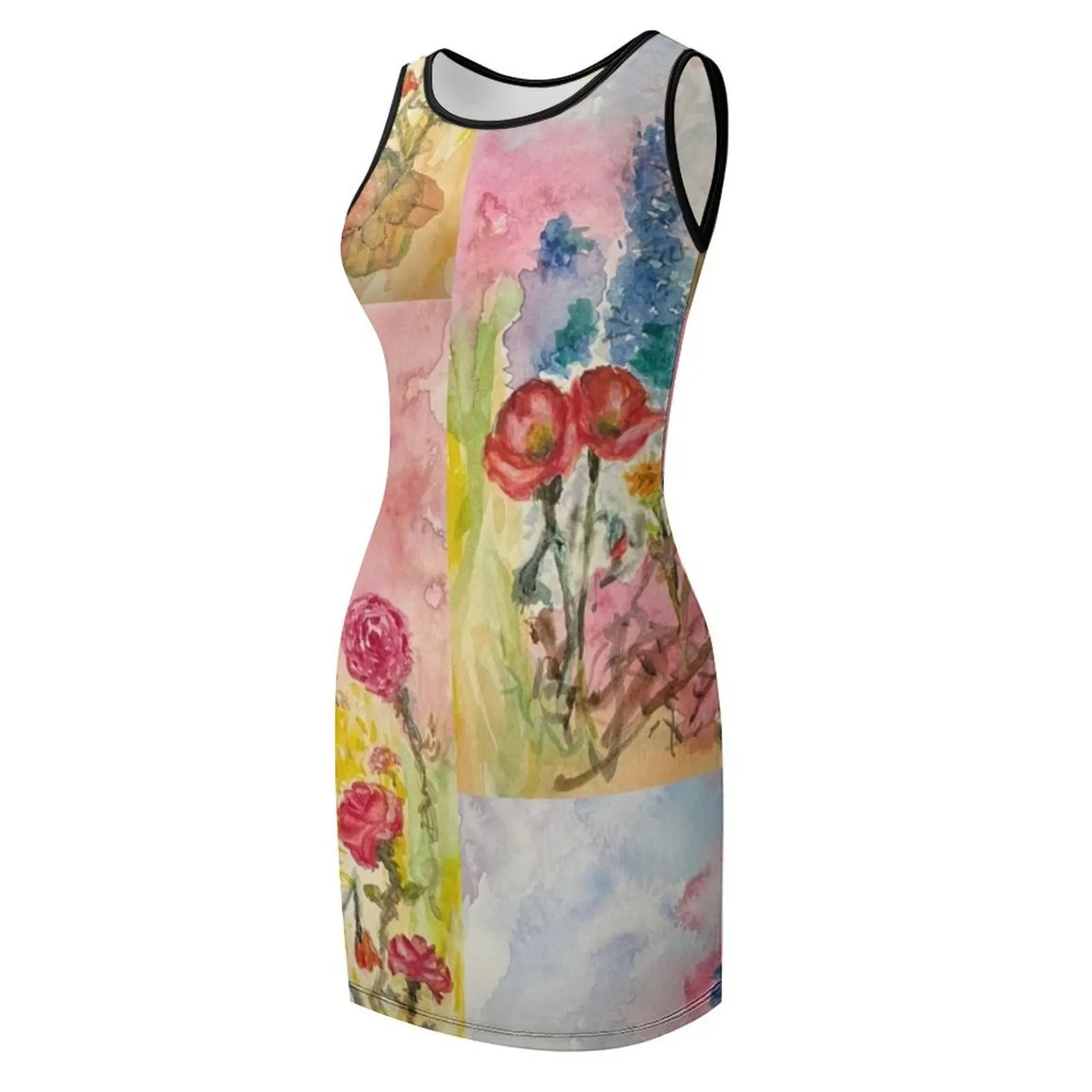 Bloemen mouwloze zonnejurk Strandkleding jurken voor dames 2025, schattige jurk