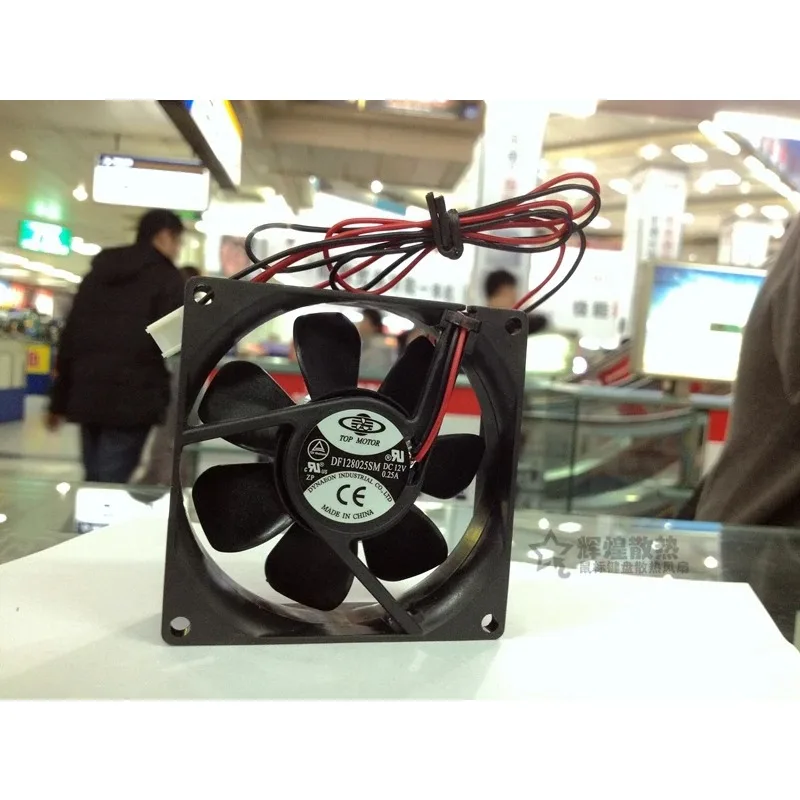 JFG For TOP MOTOR DF120825SM 12V 0.25A 8CM 8025 Cooling Fan