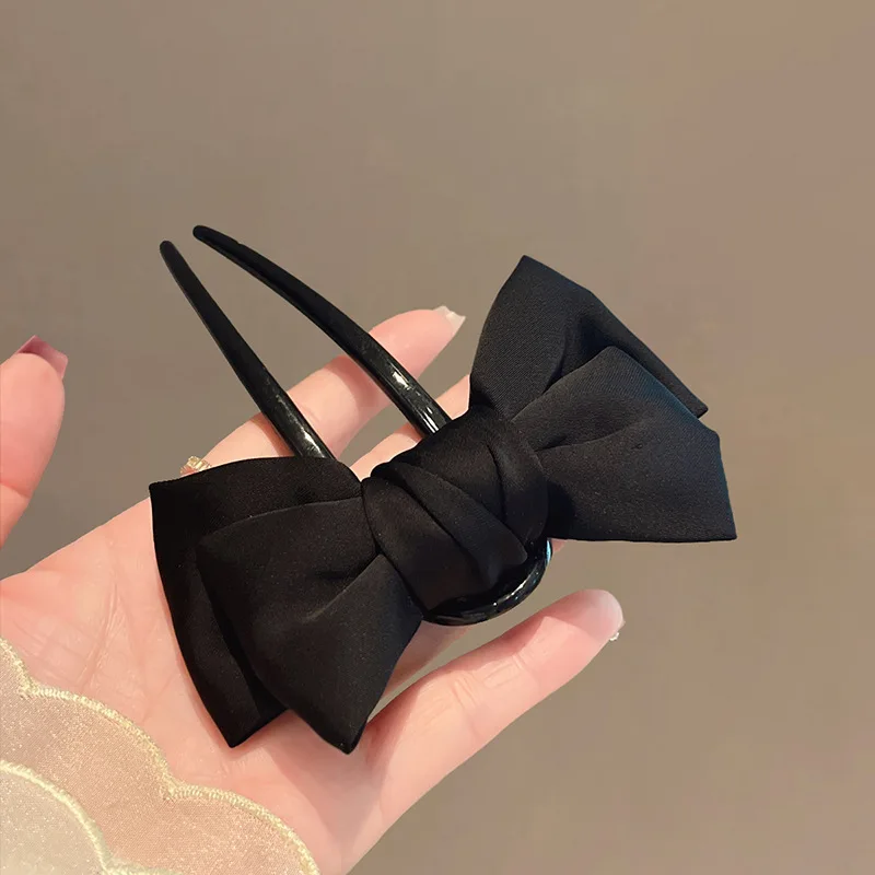 Новый бант в китайском стиле U-образная заколка для волос, ежедневная заколка для волос Cheongsam Hanfu, изысканный артефакт для волос в стиле интернет-знаменитостей