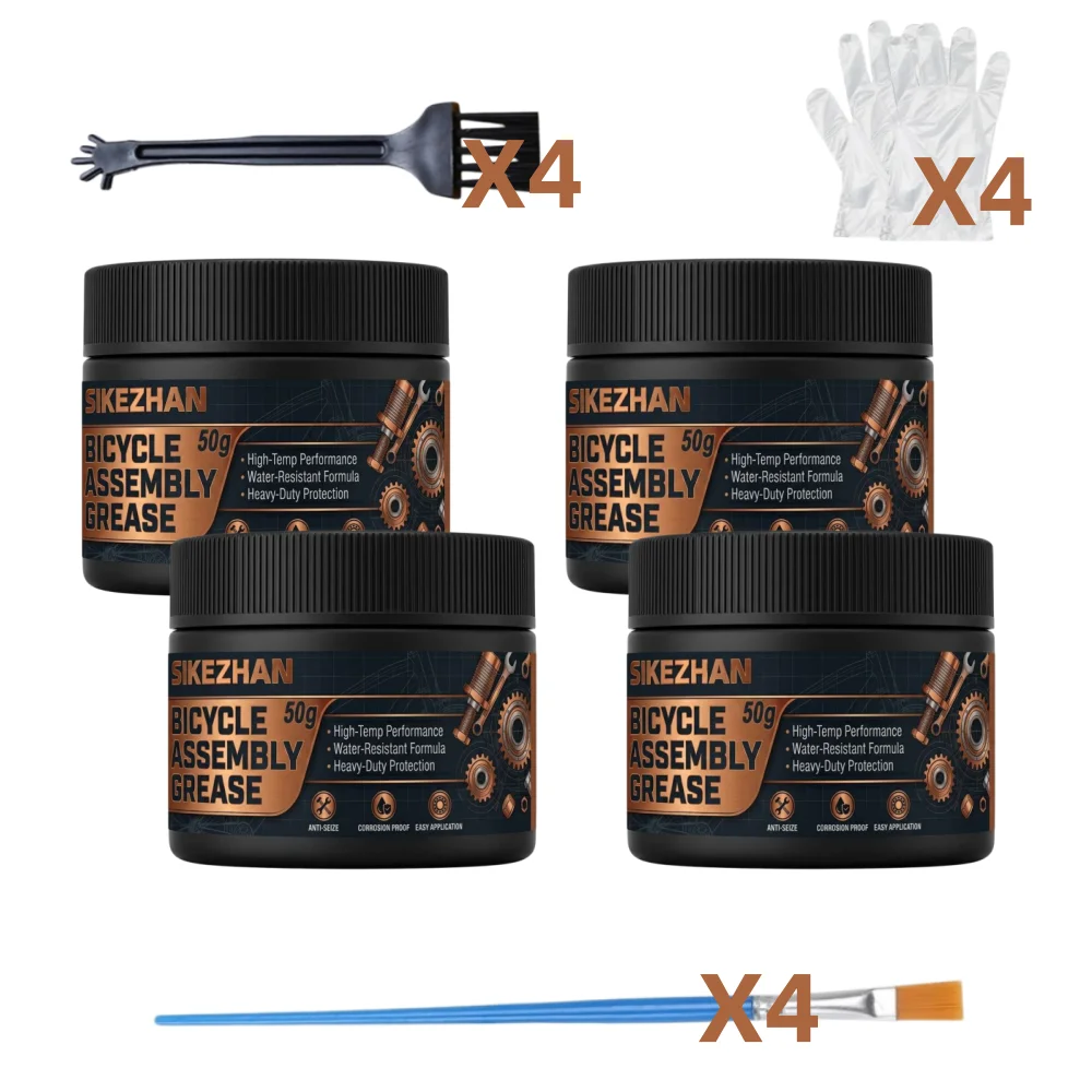 Anti-Seize Grease High Temp Lubricant Paste for Auto Bolts, Exhaust & Spark Plugs, Heavy Duty Antiseize Compound with Brush Kit