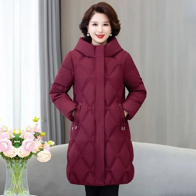 2023 New Snow Wear Winter Coat for Women Down Jacket Warm Thicken Casual Loose Hooded Winter Jacket Long Parkas Overcoat