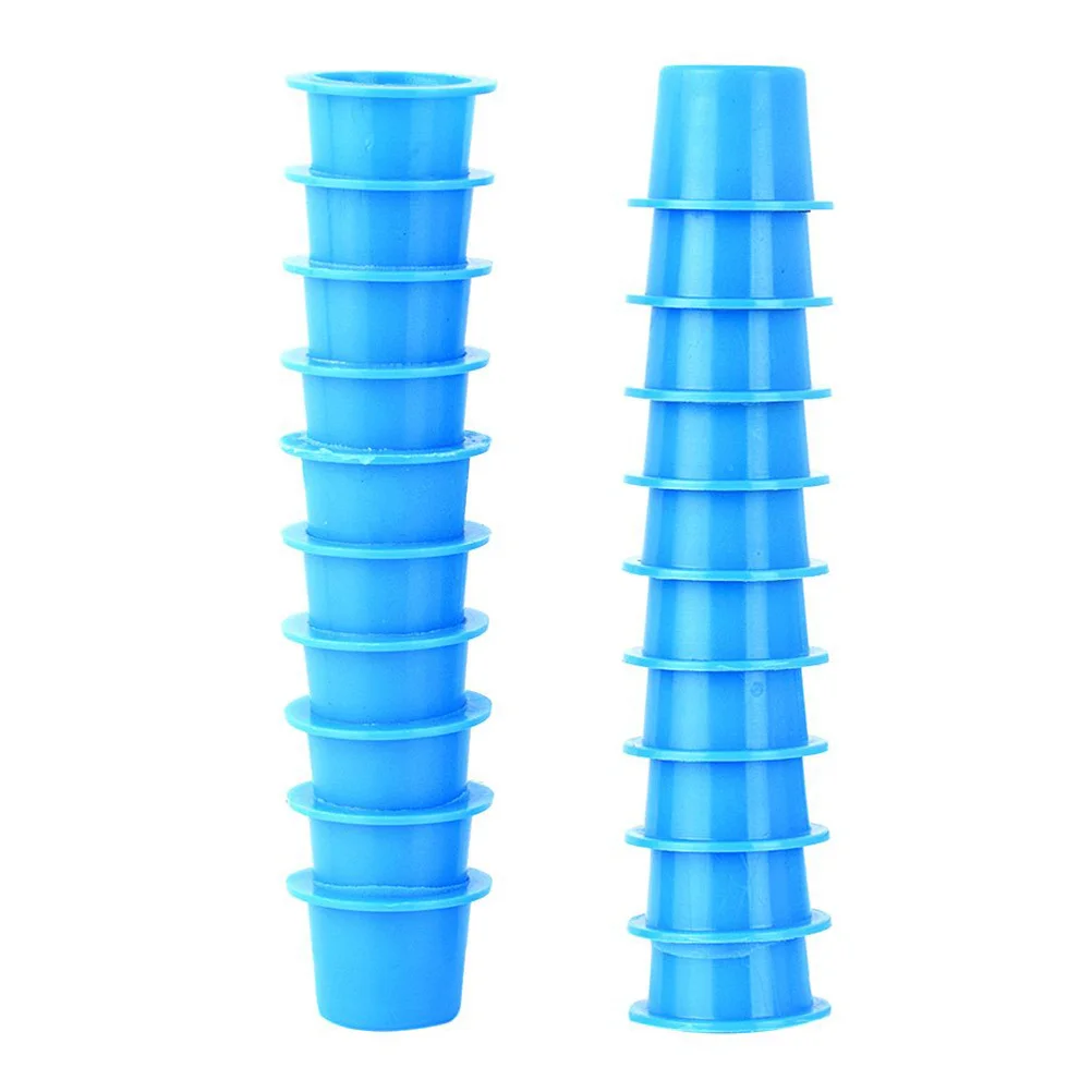 

100Pcs Ink Cups Disposable Plastic Ink Caps Tattoo Eyebrow Eyelash Pigment Container Size M Blue Artist