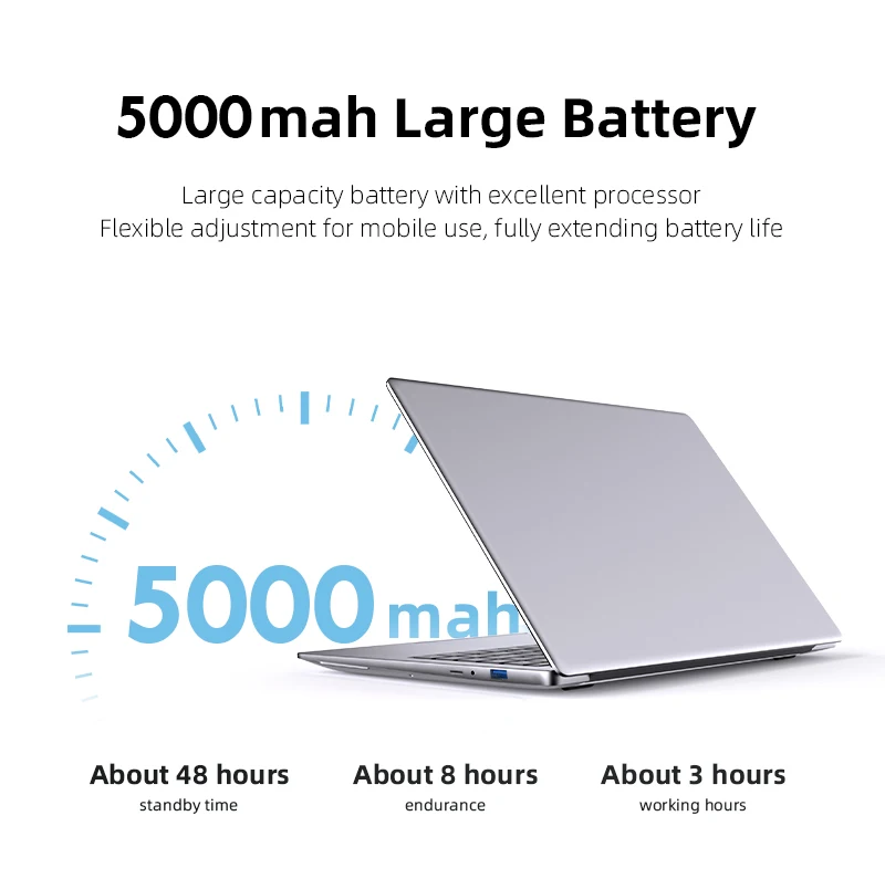 แล็ปท็อป Windows 11 Pro ขนาด 14.1 นิ้ว บางเฉียบ คอมพิวเตอร์โน้ตบุ๊ก Intel Atom A3950 RAM 12GB SSD 1TB/2TB  ความละเอียด 1080P HD สำหรับทำงาน ออฟฟิศ และเรียน