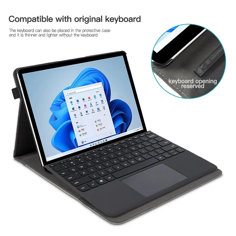 Case for Microsoft Surface Pro 9 8 7 6 5 4 for Surface Go 1 2 3 Tablet Protective Case Shell Funda Cover Stand with Pen Holder