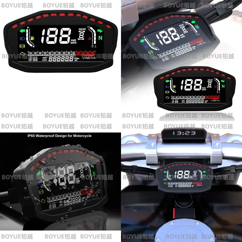 Motorcycle Multi-function Instrument Speedometer Odometer Strap Speed Sensorless