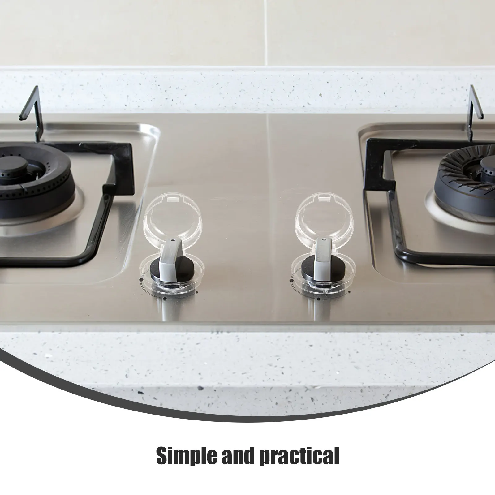

6Pcs Gas Stove Knob Protectors Transparent Safety Proof Covers Childproof Switch Guard Kitchen Gas Stove Burners