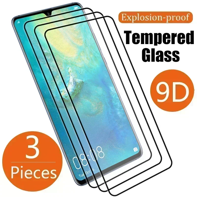 3 adet temperli cam Huawei Mate 20 P30 P40 P20 Nova 5T Pro Lite E ekran koruyucu için Huawei P akıllı Z Y7 2019 2021