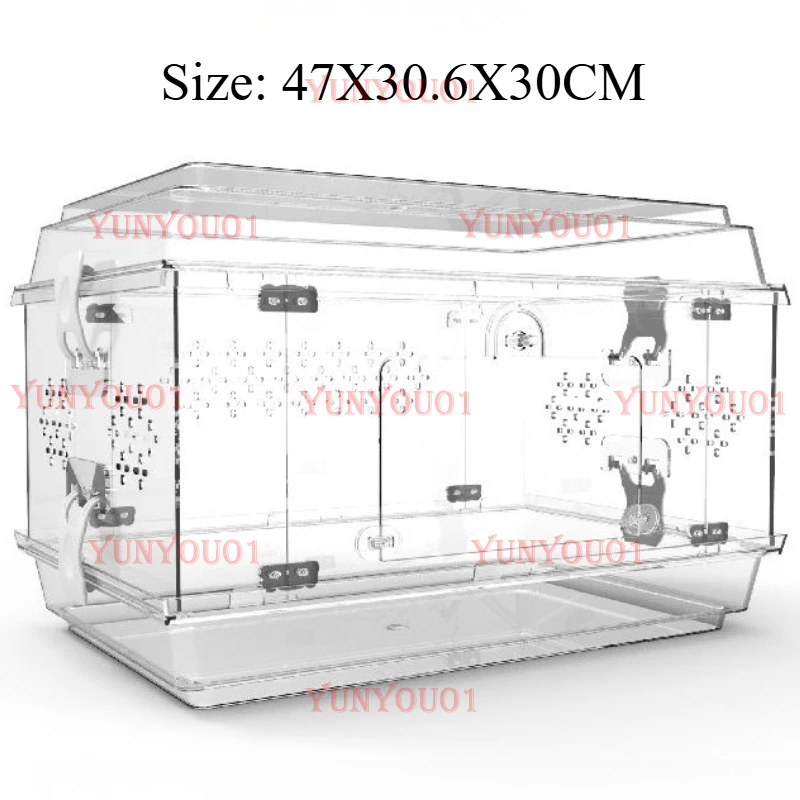 Acrylic Lizard Kennel Transparent Spider Turtle Tank Reptile Breeding Cage Snakes Terrarium Lizard Growbox Cages Pet Products
