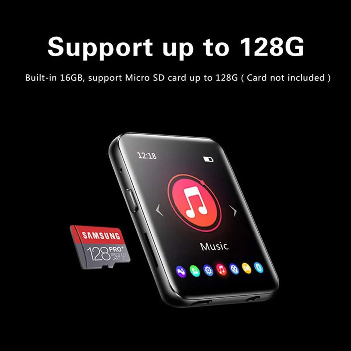 ★♠♥Y877A Hot Sale-Bluetooth MP4 Player with Touch Screen, FM Radio, Video Playback, E-Book Reader, and Built-in Speaker, Support