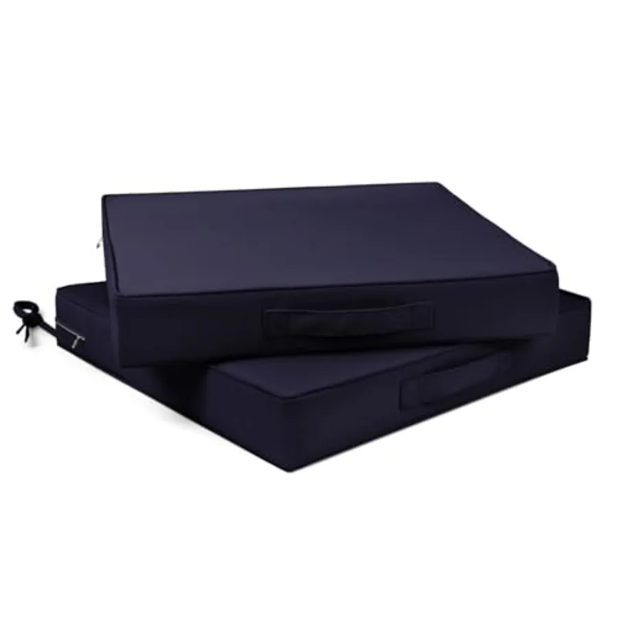 

Подушки для уличных стульев 22 x 22 x 3 дюйма, водонепроницаемые, комплект из 2 штук, с двойной окантовкой, для сидений на открытом воздухе.