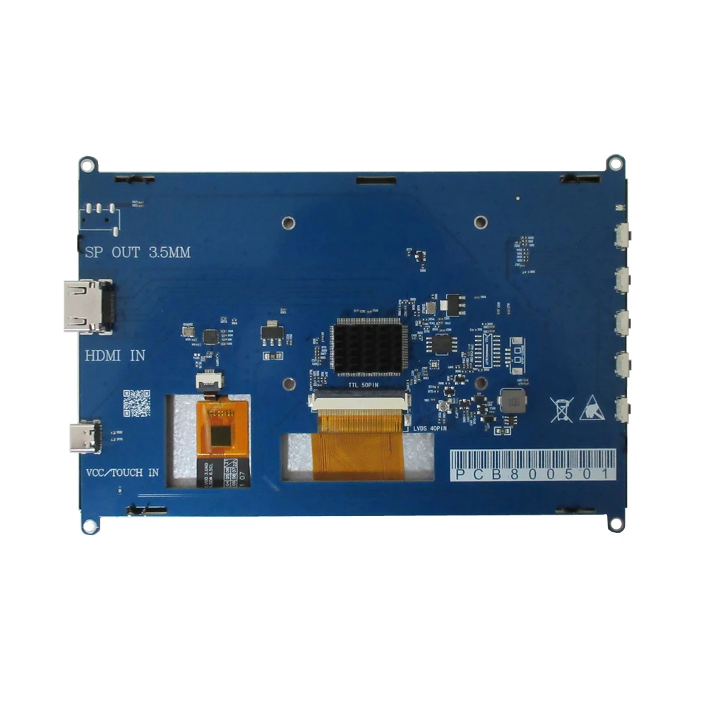 7 بوصة 1024*600 IPS رصد USB التحكم باللمس HDMI متوافق شاشة الكريستال السائل بالسعة لوحة شاشة لمس ل Raspberry Pi PC