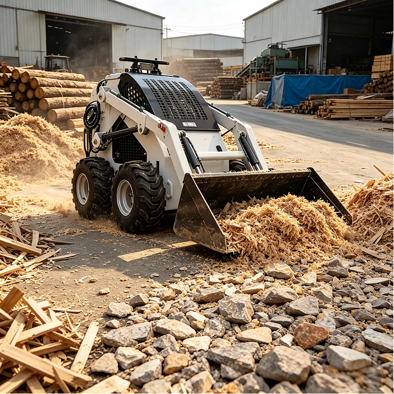 Mini Skid Loader Compact Utility Loader with High Performance Bucket for Construction and Material Transport