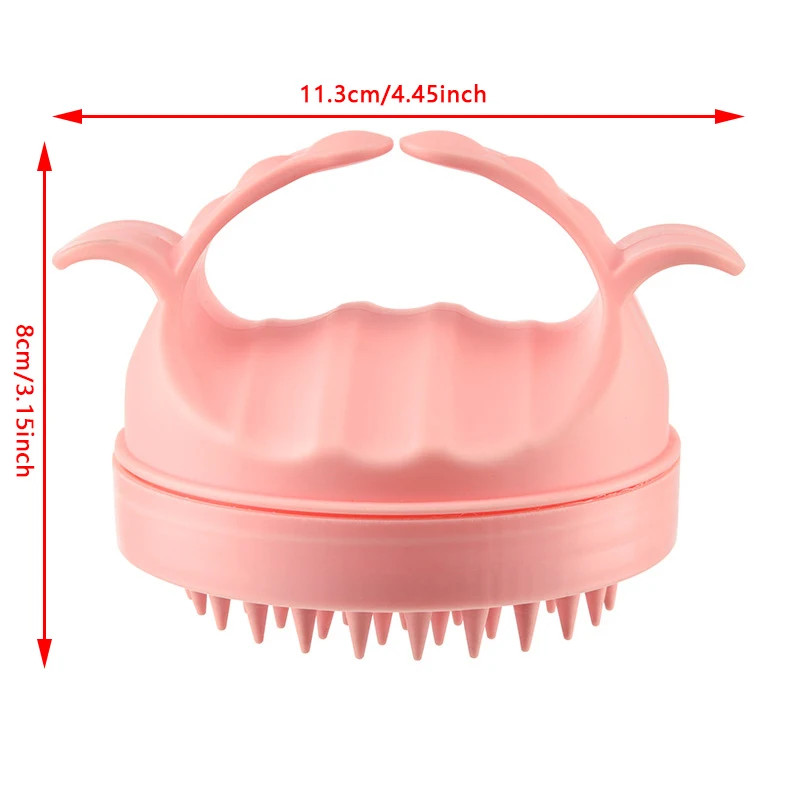 휴대용 실리콘 샴푸 브러시, 두피 마사지 빗, 휴대용 라운드 소프트 목욕 마사지 브러시, 샤워 브러시, 헤어 케어