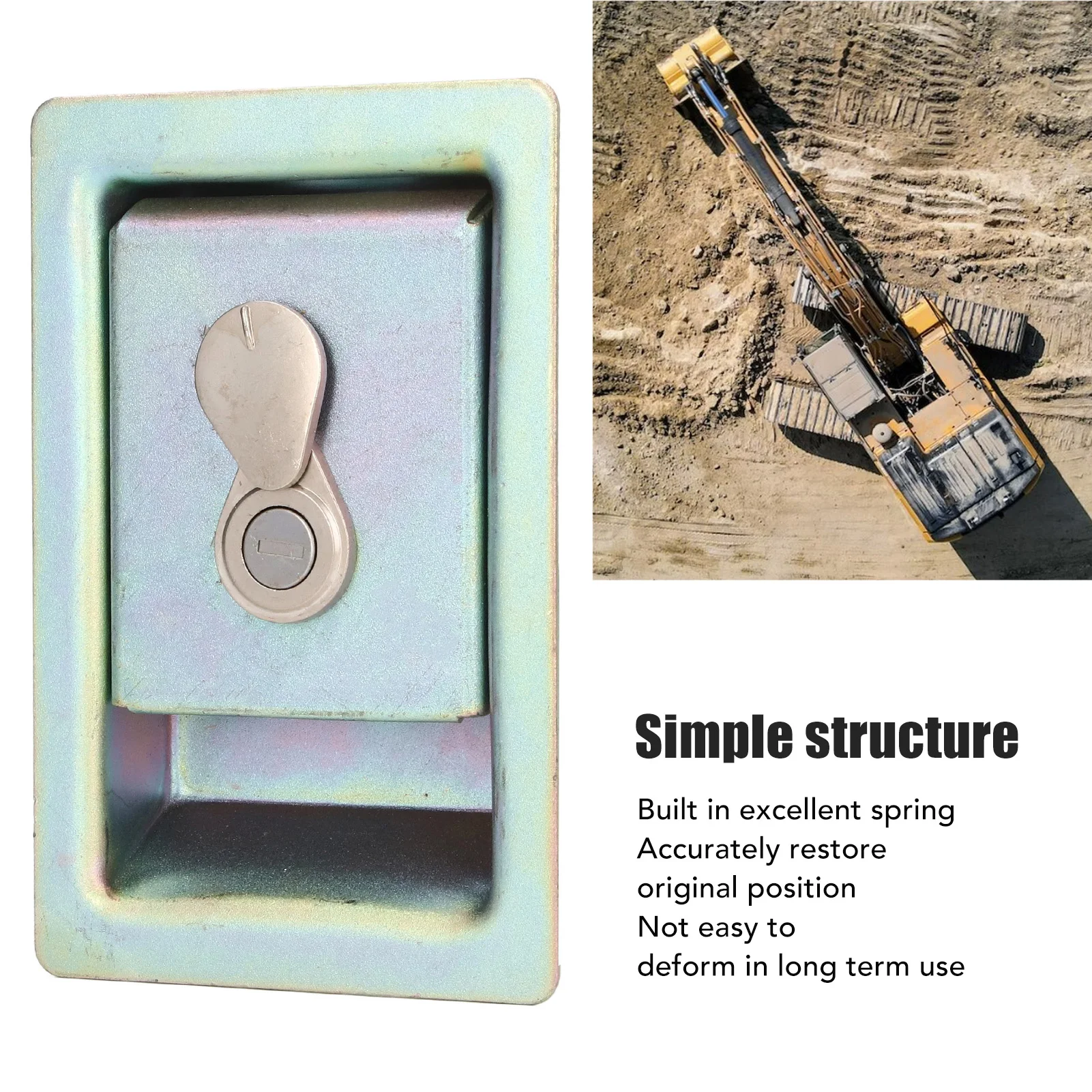

Excavator Hydraulic Pump Lock Side Door Aluminum Alloy with 2 Keys for KATO HD 200 Excavator Hydraulic Pump Side Door Lock