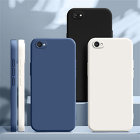 Square Liquid Silicone Soft Case For iphone 6 6s 7 8 Plus SE 2020 2022 Siquare Luxury Classic Phone Cover Funda