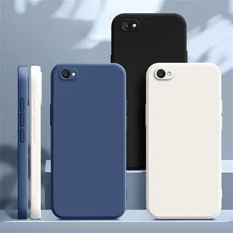 Square Liquid Silicone Soft Case For iphone 6 6s 7 8 Plus SE 2020 2022 Siquare Luxury Classic Phone Cover Funda