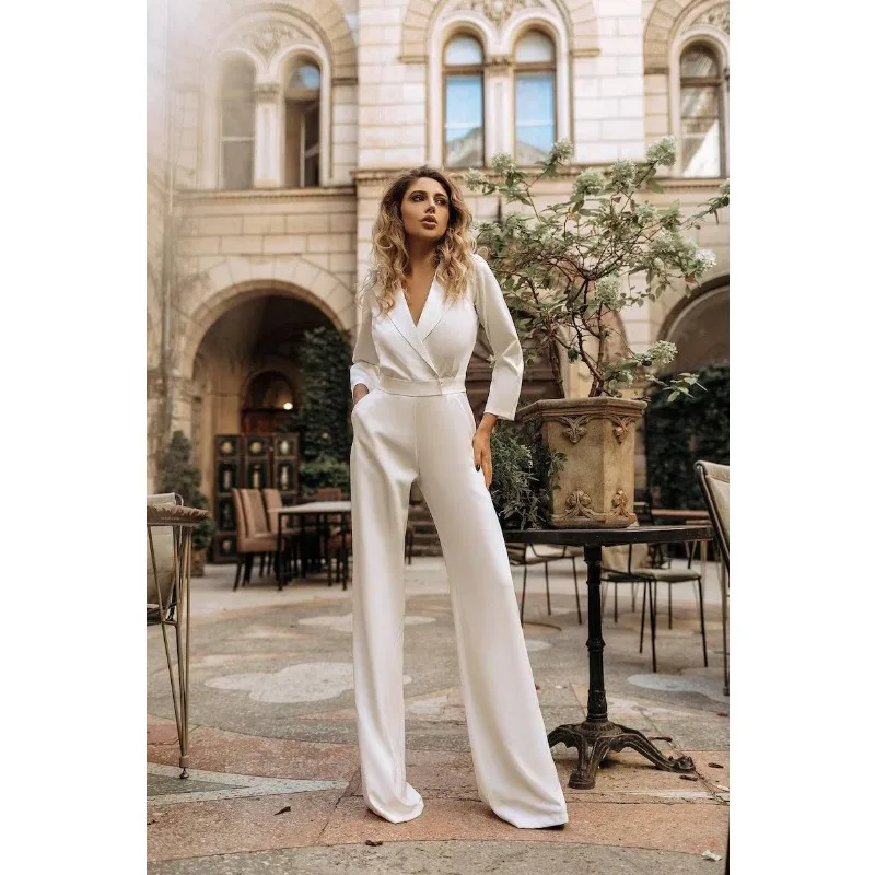 الربيع الصيف النمط الصيني الجديد بذلة Surplice صد طويلة الأكمام منتصف الخصر أنيقة الأعمال ملابس مكتب غير رسمية العصرية شيك #3