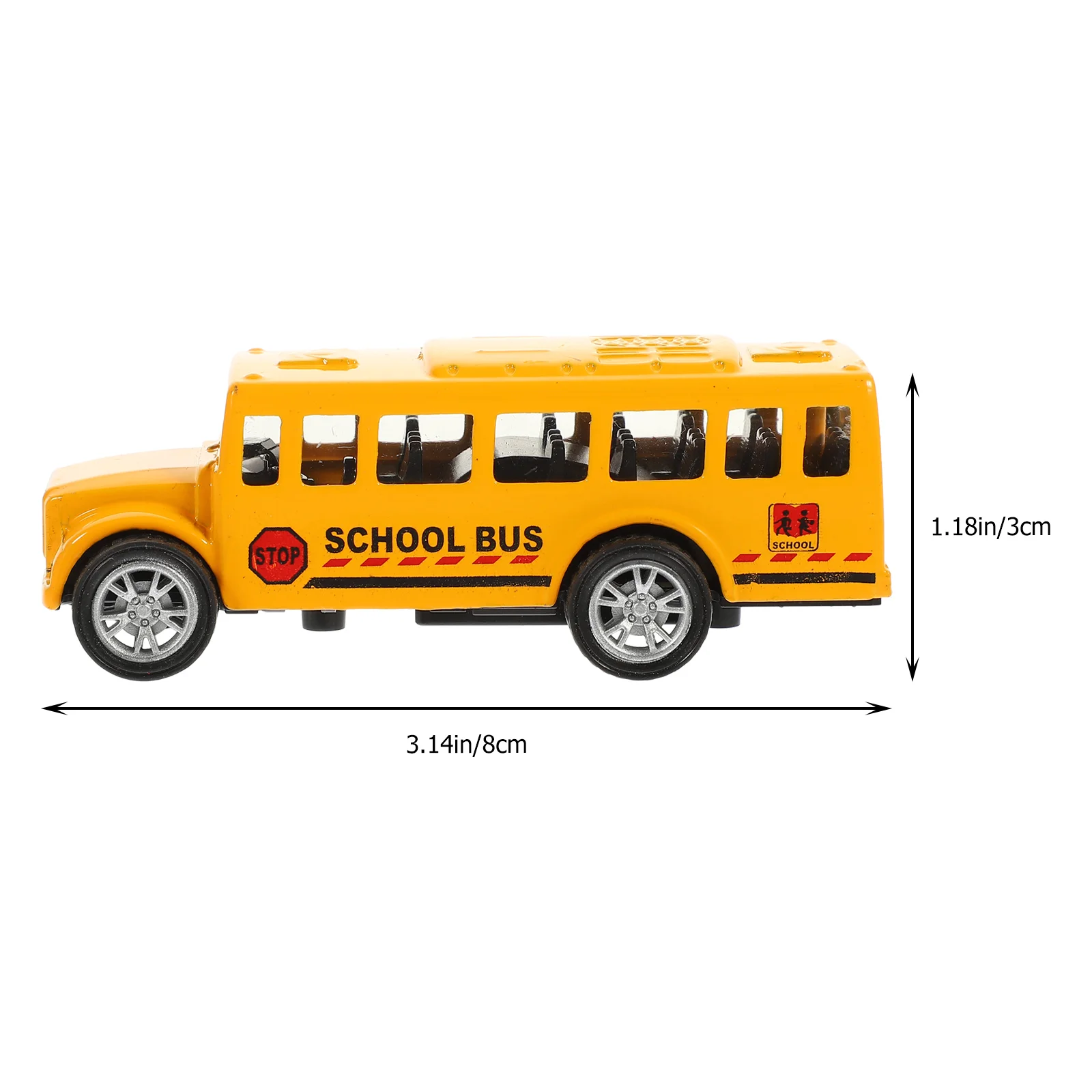 Pull Back Bus Model Realistic Toy for Kids Toys Childrens It Can Move Movable Car Lifelike Alloy Educational