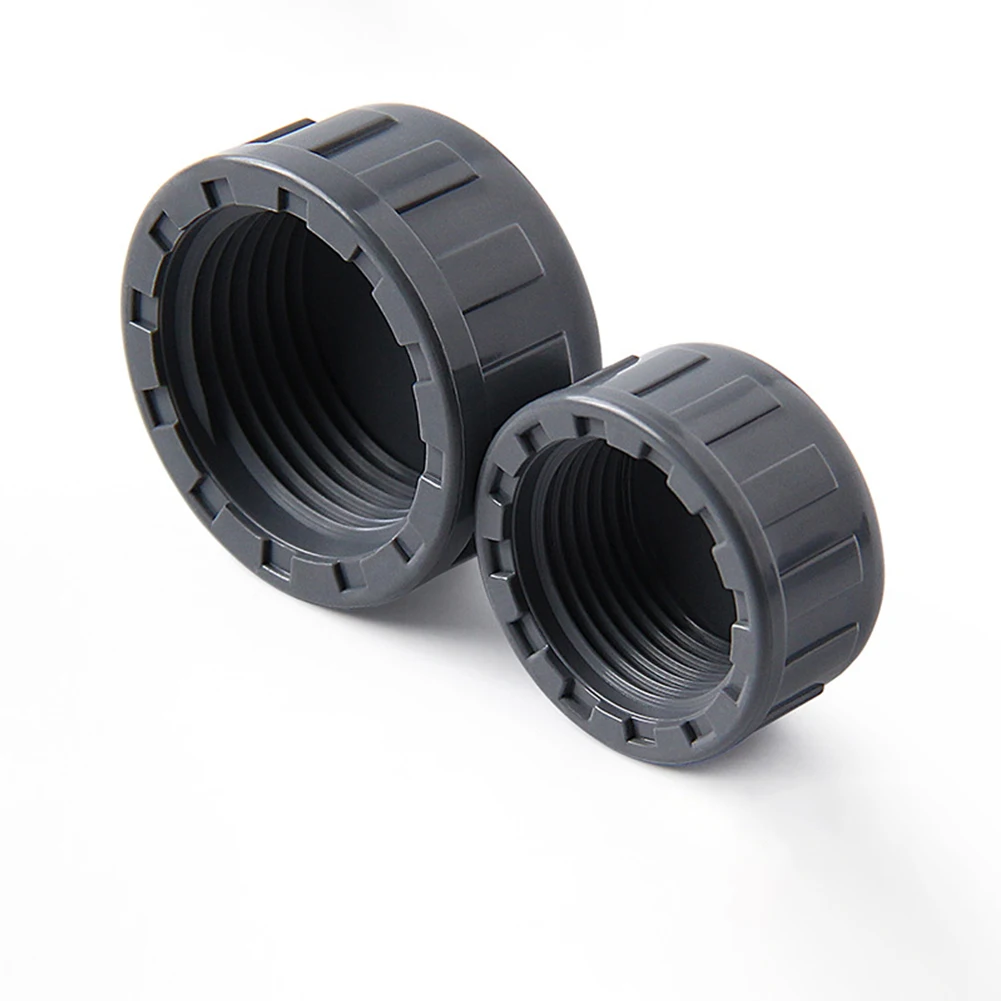 2pcs Pipe PVC Threaded Cap Round Female Thread Hose Connector With Rubber Seals Threaded Cap Home Improvement Hardware Fasteners