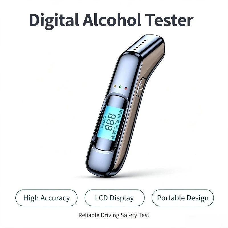 Laiben Portable Breath Alcohol Tester USB Rechargeable High‑Accuracy LCD Breathalyzer Detector for Driving Safety Test