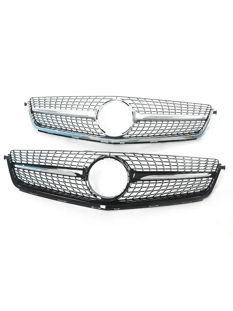 Front Air Grille Radiator AMG Diamonds Style Grill For Mercedes Benz C Class W204 C63 2009-2014 Racing Auto Grill Accessories